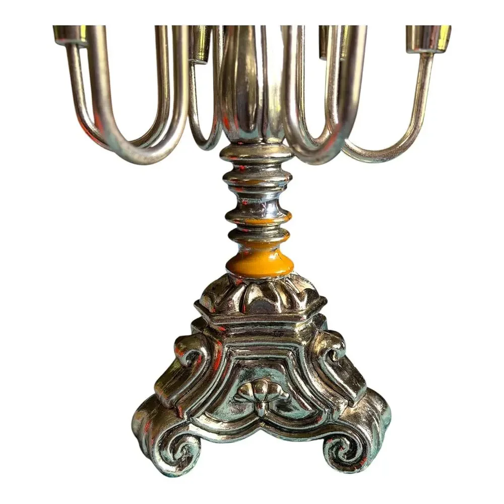 Vintage Rubel 6-Arm Baroque Revival Candelabra